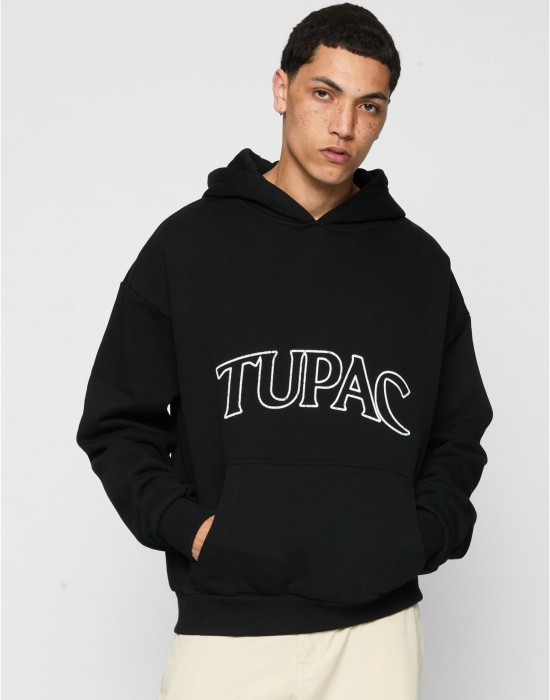 Мъжки суичър в черен цвят Mister Tee Tupac Up Oversize