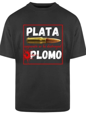 Тениска Oversize Plata o Plomo