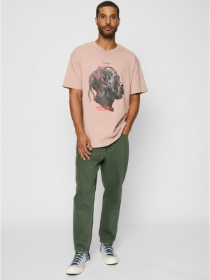 Мъжка тениска в розов цвят Mister Tee Flying High Oversize