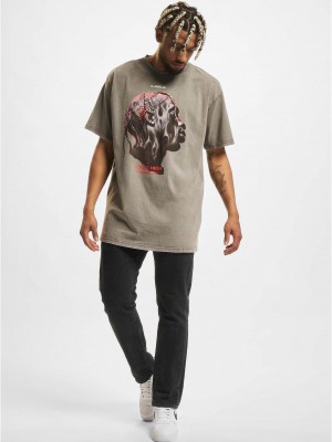 Мъжка тениска в сив цвят Mister Tee Flying High Oversize