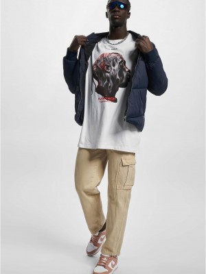 Мъжка тениска в бял цвят Mister Tee Flying High Oversize