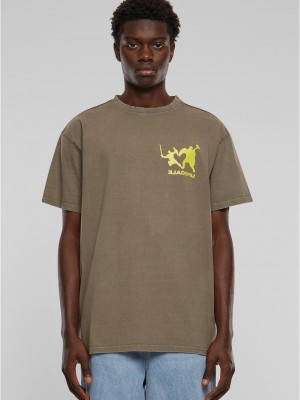 Мъжка тениска в цвят каки Ultraprovocateur Acid Heavy Oversize