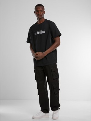 Мъжка тениска в черен цвят Mister Tee Upscale Sport Font Oversize