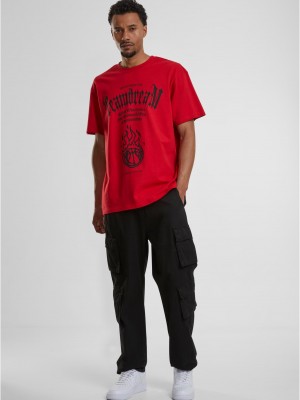 Мъжка тениска в червен цвят Teamdream Heavy Oversize