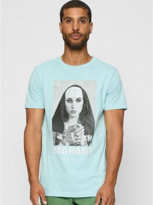 Мъжка тениска в морскосин цвят Mister Tee Bad Habit