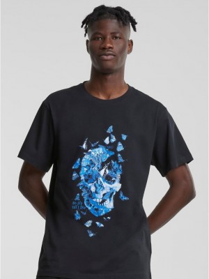 Мъжка тениска в черен цвят Mister Tee Butterfly Skull