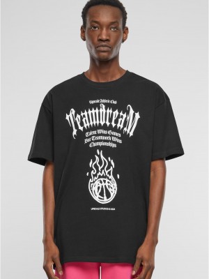 Мъжка тениска в черен цвят Teamdream Heavy Oversize