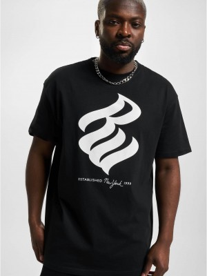 Мъжка тениска в черен/бял цвят Rocawear