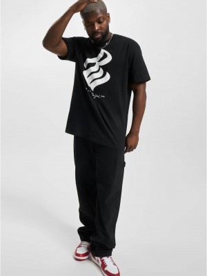 Мъжка тениска в черен/бял цвят Rocawear