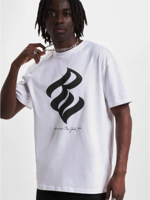 Мъжка тениска в бял цвят Rocawear
