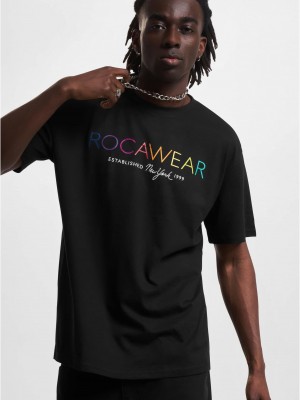 Мъжка тениска в черен цвят Rocawear Lamont