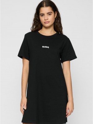 Дамска рокля в черен цвят Miss Tee Girl Gang
