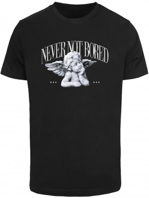 Мъжка тениска в черно Mister Tee Never Not Bored