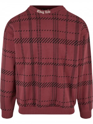 Пуловер в кафяв цвят Thug Life Mosch  Пуловер в кафяв цвят Thug Life Mosch