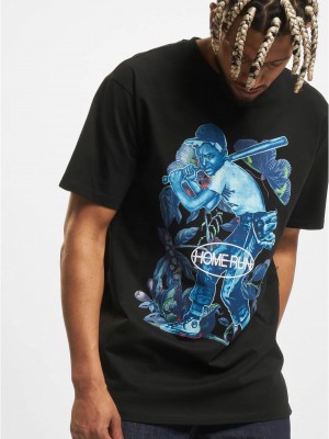 Мъжка тениска в черен цвят Mister Tee Home Run Oversize