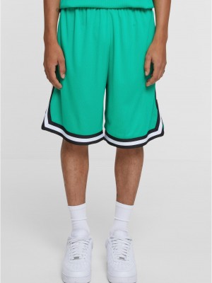 Мъжки къси панталони в зелен цвят Urban Classics Stripes 