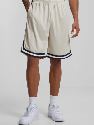 Мъжки къси панталони в светлобежов цвят Urban Classics Stripes 