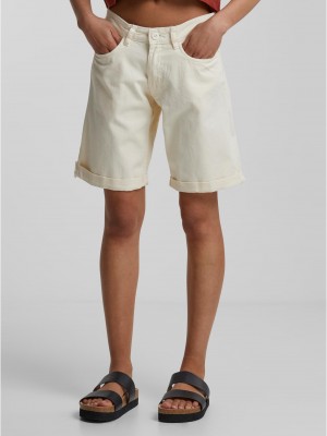 Дамски къси панталони в бял цвят Urban Classics Ladies Organic Cotton Bermuda Pants