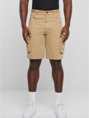 Мъжки къси панталони в бежов цвят Urban Classics Baggy Cargo Shorts 