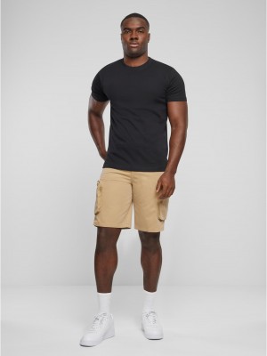 Мъжки къси панталони в бежов цвят Urban Classics Baggy Cargo Shorts 