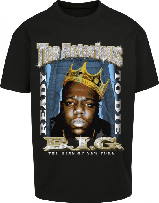 Мъжка тениска в черен цвят Mister Tee Biggie Crown 