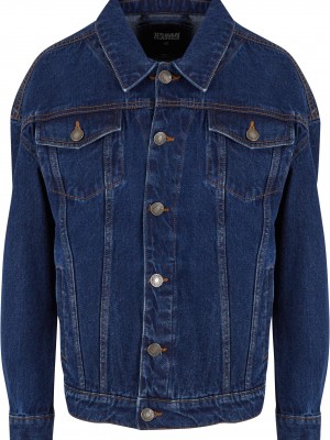 Дамско дънково яке в тъмносин цвят Urban Classics Ladies Oversized 90's  Дамско дънково яке в тъмносин цвят Urban Classics Ladies Oversized 90's