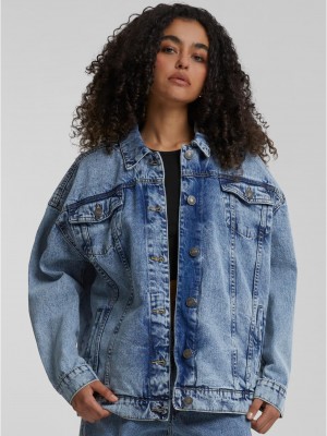 Дамско дънково яке в светлосин цвят Urban Classics Ladies Oversized 90's  Дамско дънково яке в светлосин цвят Urban Classics Ladies Oversized 90's