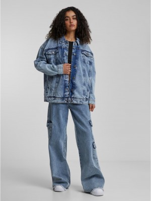 Дамско дънково яке в светлосин цвят Urban Classics Ladies Oversized 90's  Дамско дънково яке в светлосин цвят Urban Classics Ladies Oversized 90's