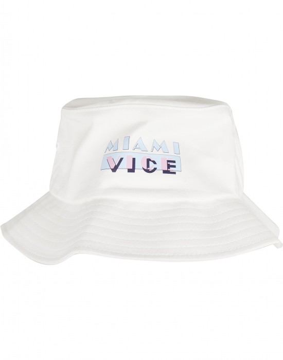 Шапка идиотка в бял цвят Merchcode Miami Vice Logo 