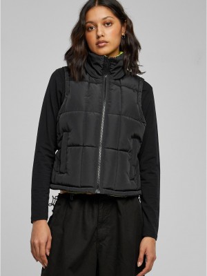 Дамска двулицева грейка в цвят черно/зелено Reversible Puffer Vest