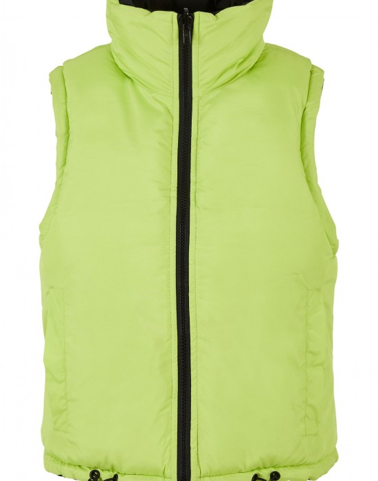 Дамска двулицева грейка в цвят черно/зелено Reversible Puffer Vest