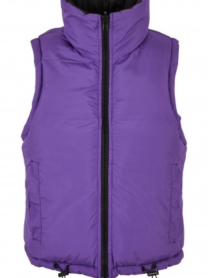 Дамска двулицева грейка в цвят черно/виолетово Urban Classics