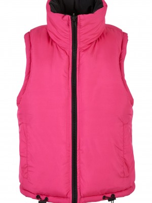 Дамска двулицева грейка в цвят черно/розово Reversible Puffer Vest