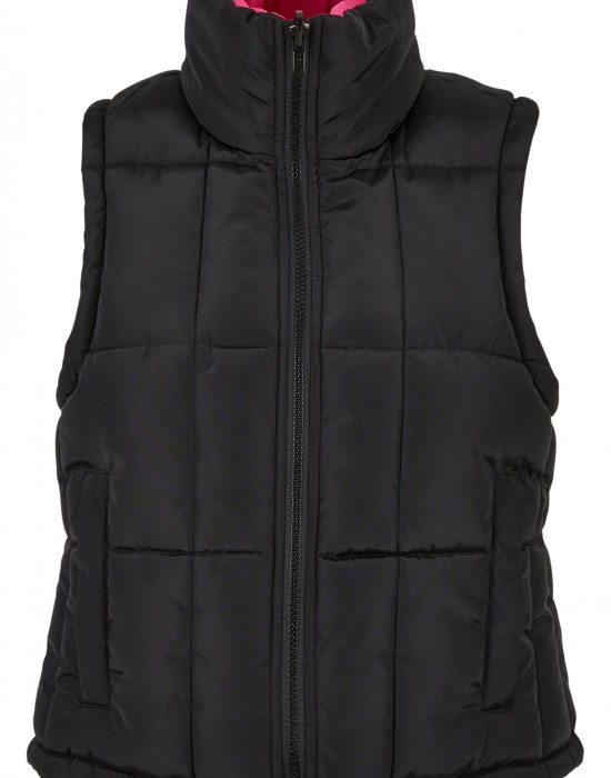 Дамска двулицева грейка в цвят черно/розово Reversible Puffer Vest