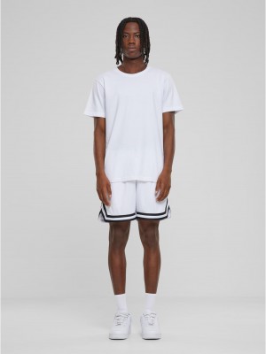 Мъжки къси панталони в бял цвят Urban Classics Basketball Shorts