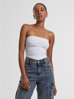 Дамски топ в бял цвят Urban Classics Ladies Knotted Bandeau