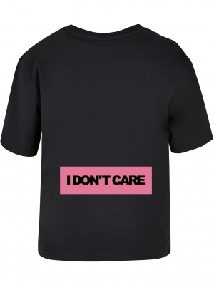 Дамска тениска в черен цвят Miss Tee I Don't Care