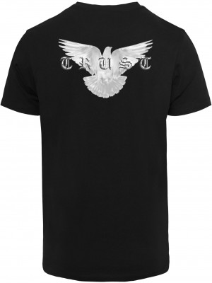 Мъжка тениска в черен цвят Mister Tee Trust Dove