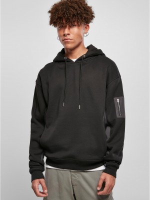 Мъжки суичър в черен цвят Urban Classics Military Bomber Hoody