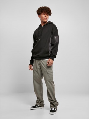 Мъжки суичър в черен цвят Urban Classics Military Bomber Hoody