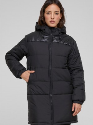 Дамско дълго яке в черен цвят Urban Classics Mixed Puffer Дамско дълго яке в черен цвят Urban Classics Mixed Puffer
