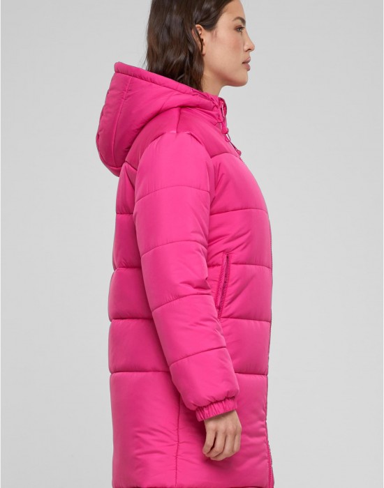 Дамско дълго яке в розов цвят Urban Classics Mixed Puffer