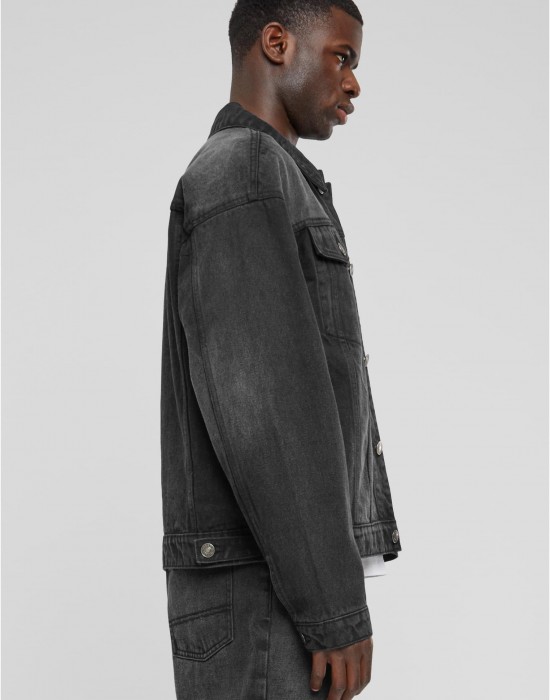 Мъжко дънково якe Urban Classics Boxy Denim black washed