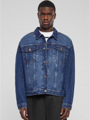 Мъжко дънково яке Urban Classics Boxy Jacket mid blue washed