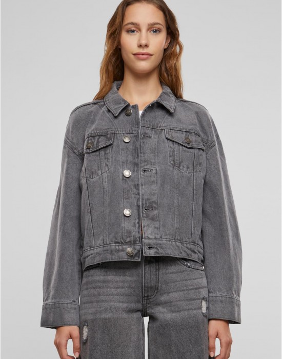 Дамско дънково яке 80s Oversized new grey Дамско дънково яке 80s Oversized new grey