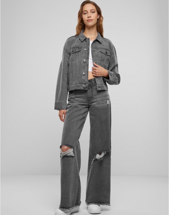 Дамско дънково яке 80s Oversized new grey Дамско дънково яке 80s Oversized new grey
