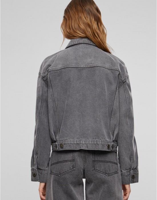 Дамско дънково яке 80s Oversized new grey Дамско дънково яке 80s Oversized new grey