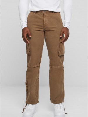 Мъжки карго панталон в кафяв цвят DEF Pocket
