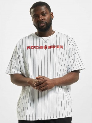 Мъжка тениска в бяло Rocawear Coles