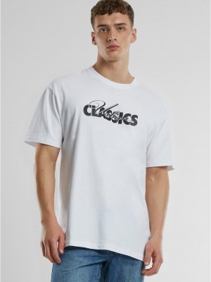 Мъжка тениска в бял цвят с лого Urban Classics Oversized